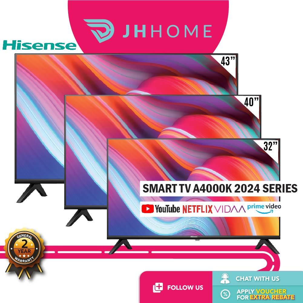 [2024 NEW] Hisense 43" Full HD SMART TV 43A4000K Netflix Youtube 40