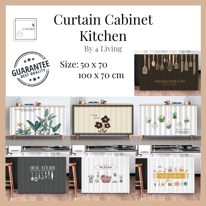[4 Living] Langsir Dapur Table Top Curtain Kitchen Curtain