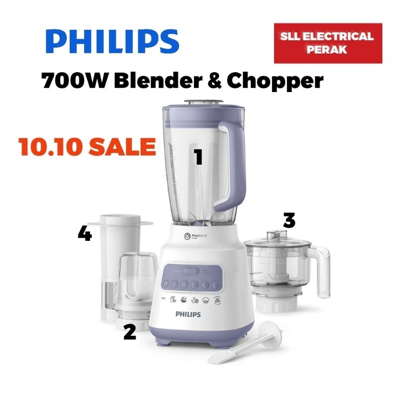 PHILIPS BLENDER WITH CHOPPER HR2223/700W Shopee Malaysia