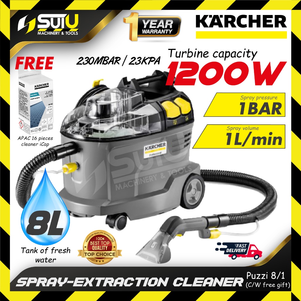 KARCHER PUZZI 8/1 /PUZZI 8/1 C Spray Extraction Cleaner/ Carpet Cleaner ...