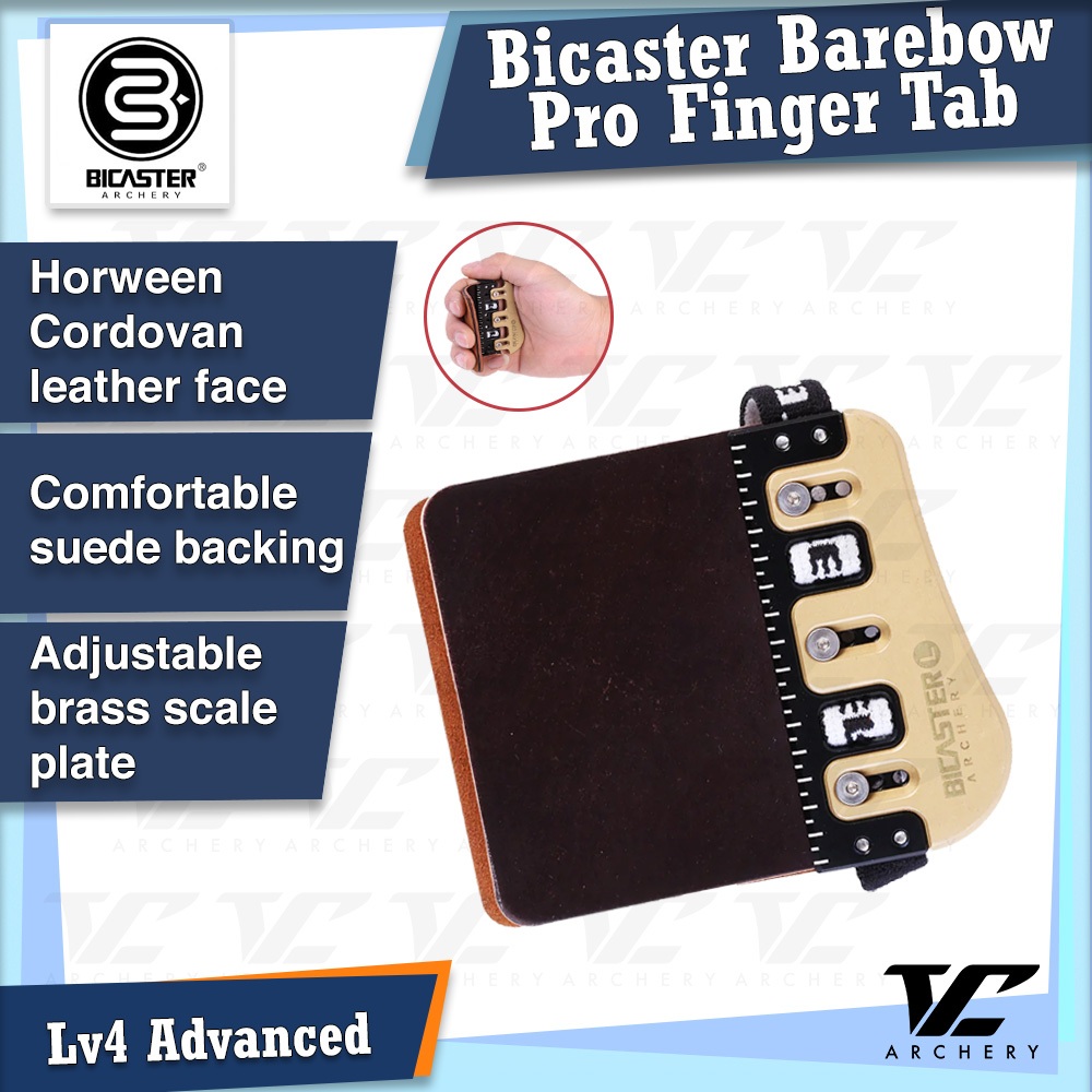 V Club Archery Bicaster Barebow Pro Finger Tab Horween Cordovan