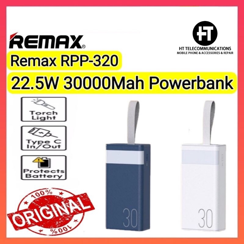 REMAX RPP-320 30000mAh Large Capacity High Speed Powerbank 3 Outputs 2 ...
