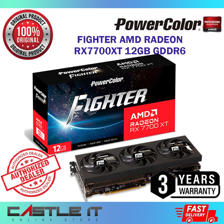 Fighter AMD Radeon™ RX 7700 XT 12GB GDDR6 - PowerColor