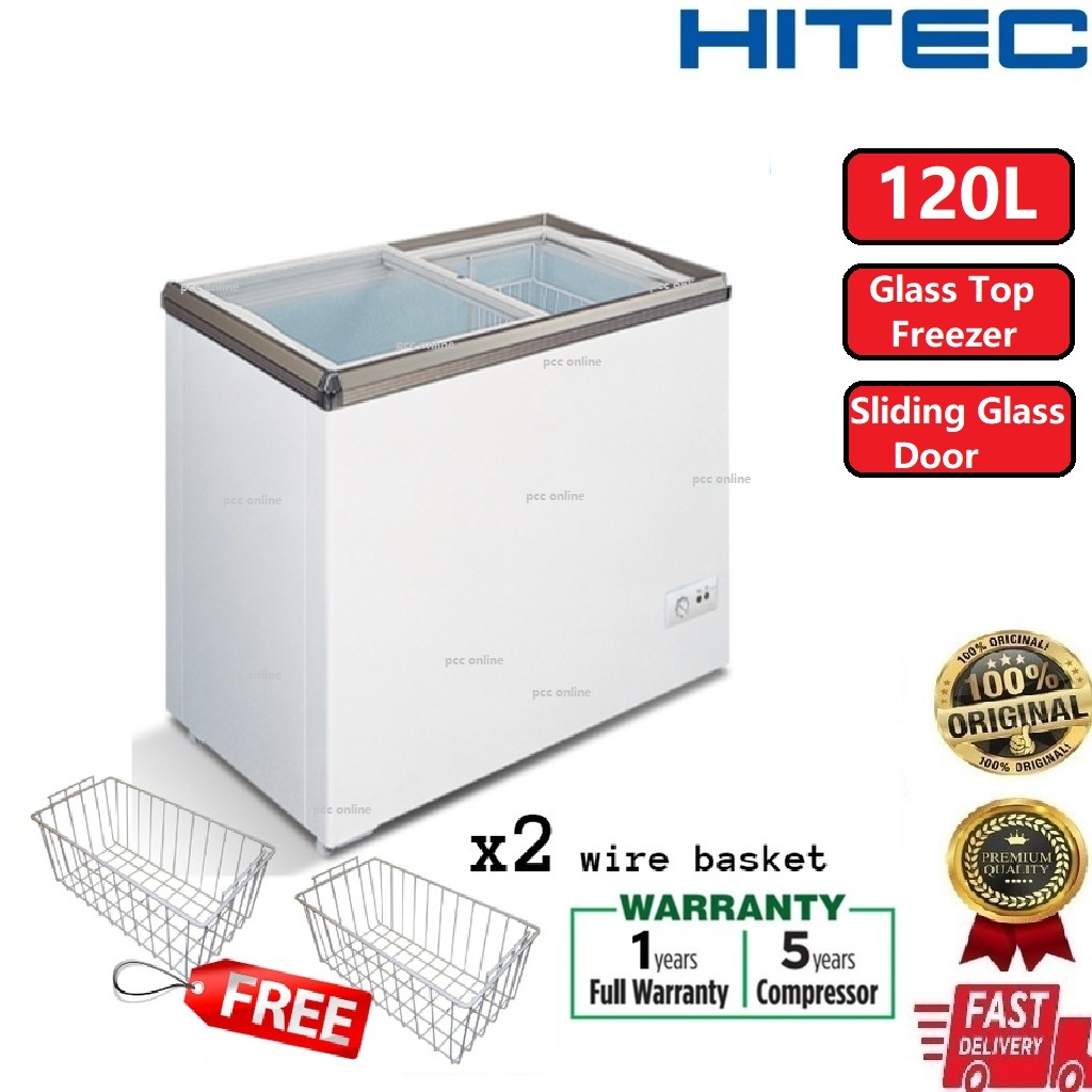 HITEC HFZC189GT Glass Top Freezer Sliding Glass Door Ice Cream Freezer