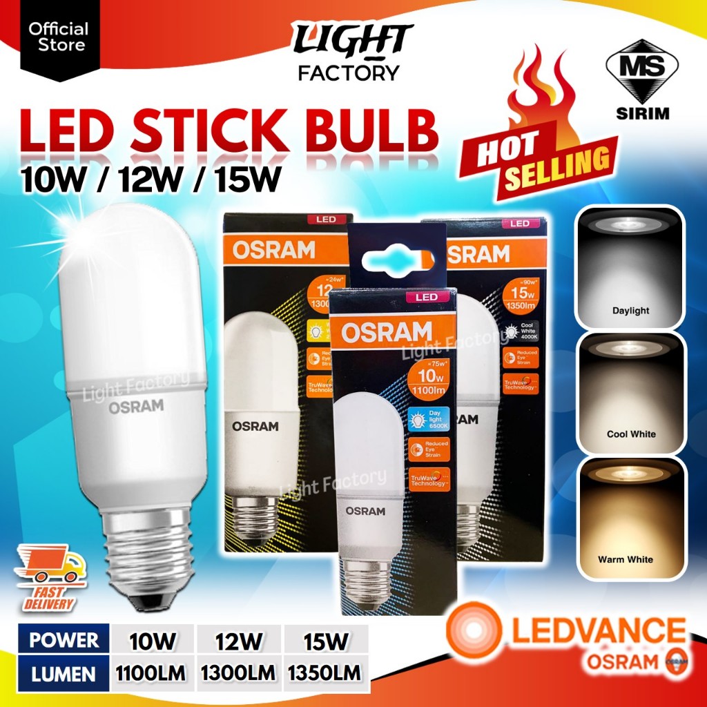 Osram led deals stick bulb e27