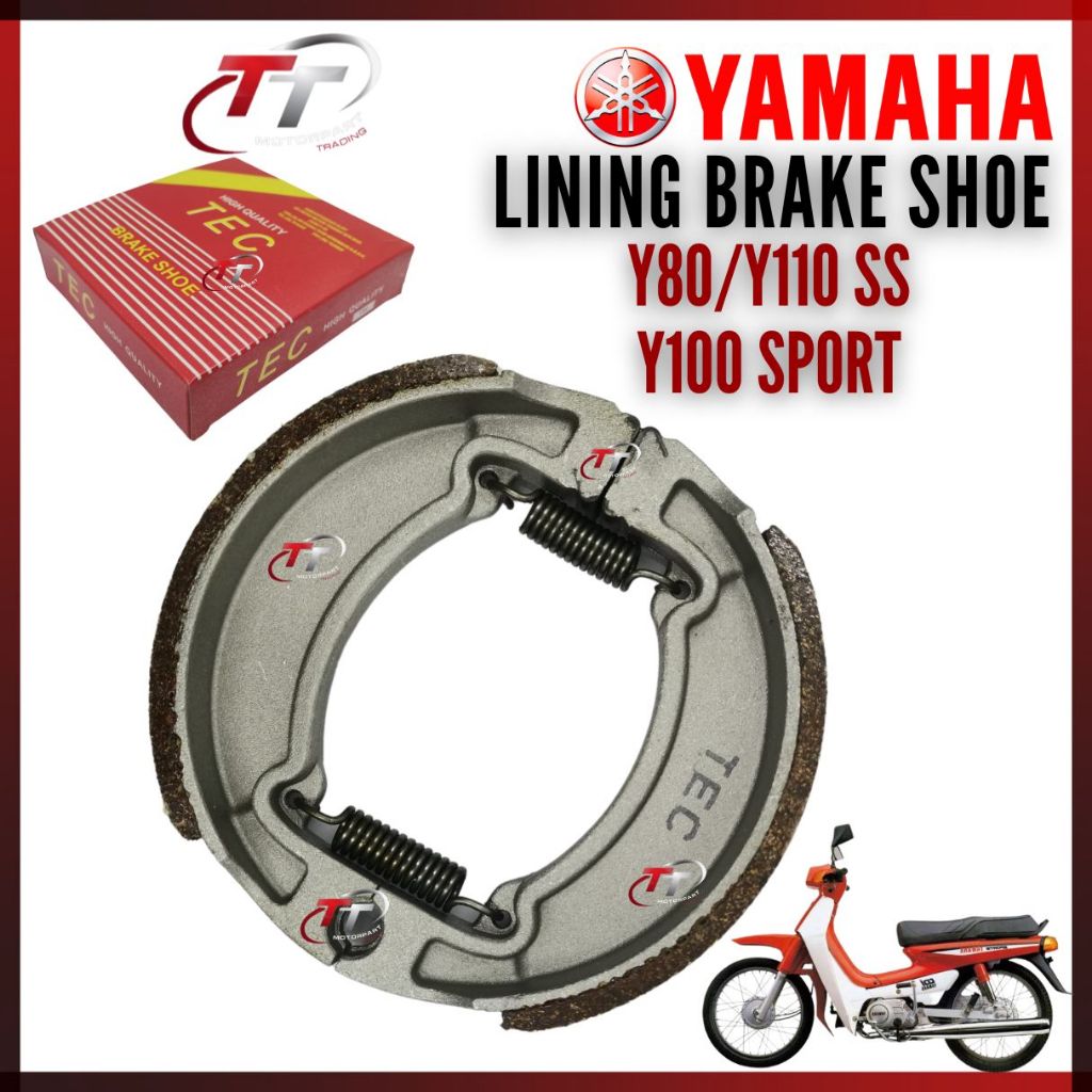 Yamaha Y100 Sport Y110 SS Y80 Y110SS Lagenda 105 Brake Shoe Lining BRAK ...
