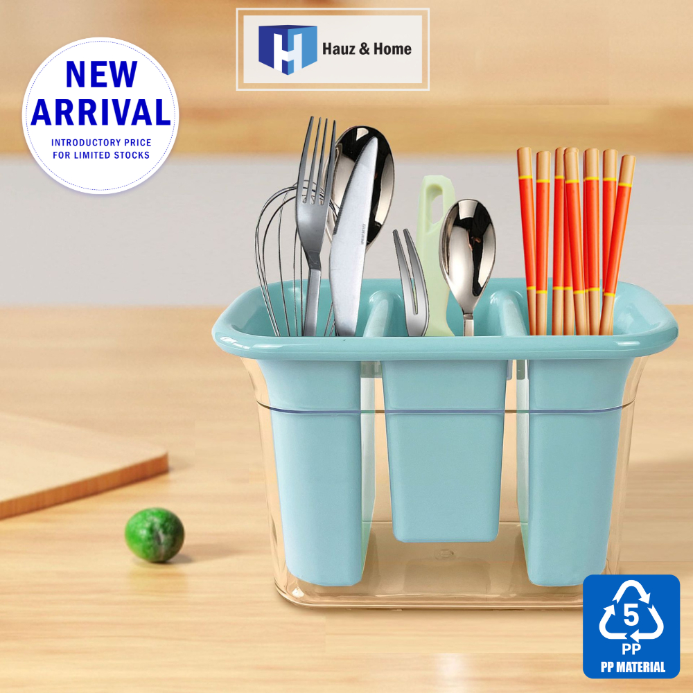 Kitchen Utensils Cutlery Storage Holder Plastic Drainer Containers