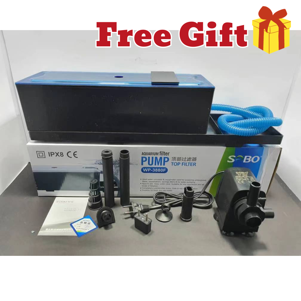 **READY STOCK** SOBO 3 IN 1 TOP FILTER WATER PUMP WP3880F Shopee