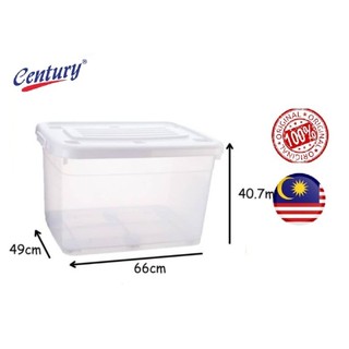 Century Storage Box With Wheel 80L Box Plastic Kotak Plastik ...