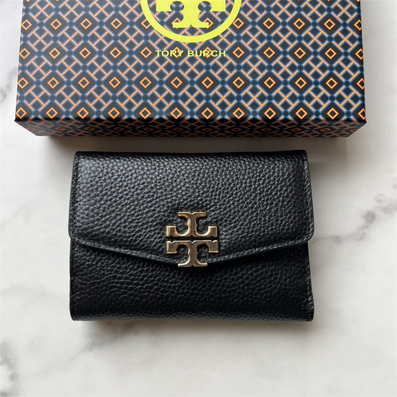 Original Tory burch Women s Wallet new tri fold wallet lychee top layer cowhide coin purse Shopee Malaysia