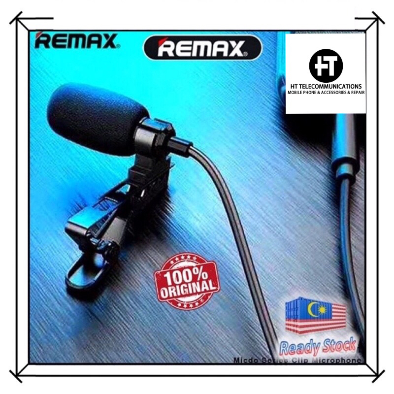 Remax Noise Reduction MIC 3.5mm Clip Microphone For Mobile Phone Live ...