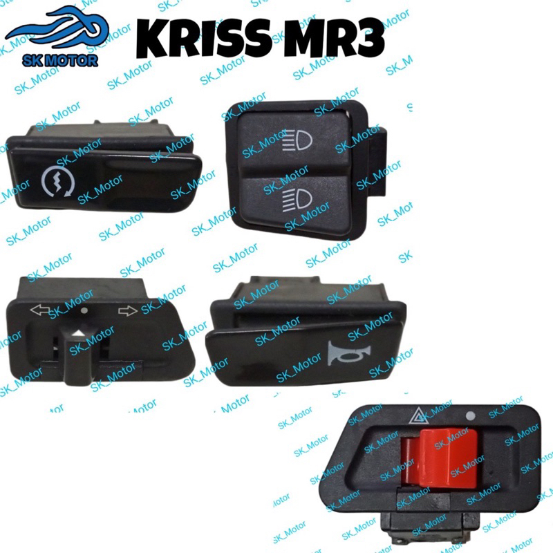 Modenas KRISS 110 MR3 EURO 3 Button Starter Horn Hi Low Signal Cover ...