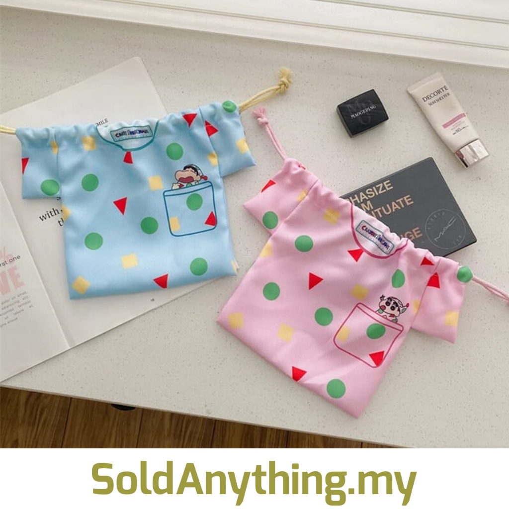 【READY STOCK】 Crayon Shin-Chan Cute Drawstring Bag Storage Bag Small ...
