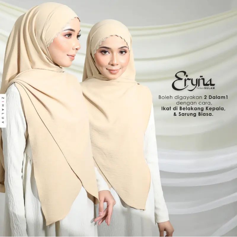 TUDUNG ERYNA TIE BACK SULAM (READY STOCK) | Shopee Malaysia
