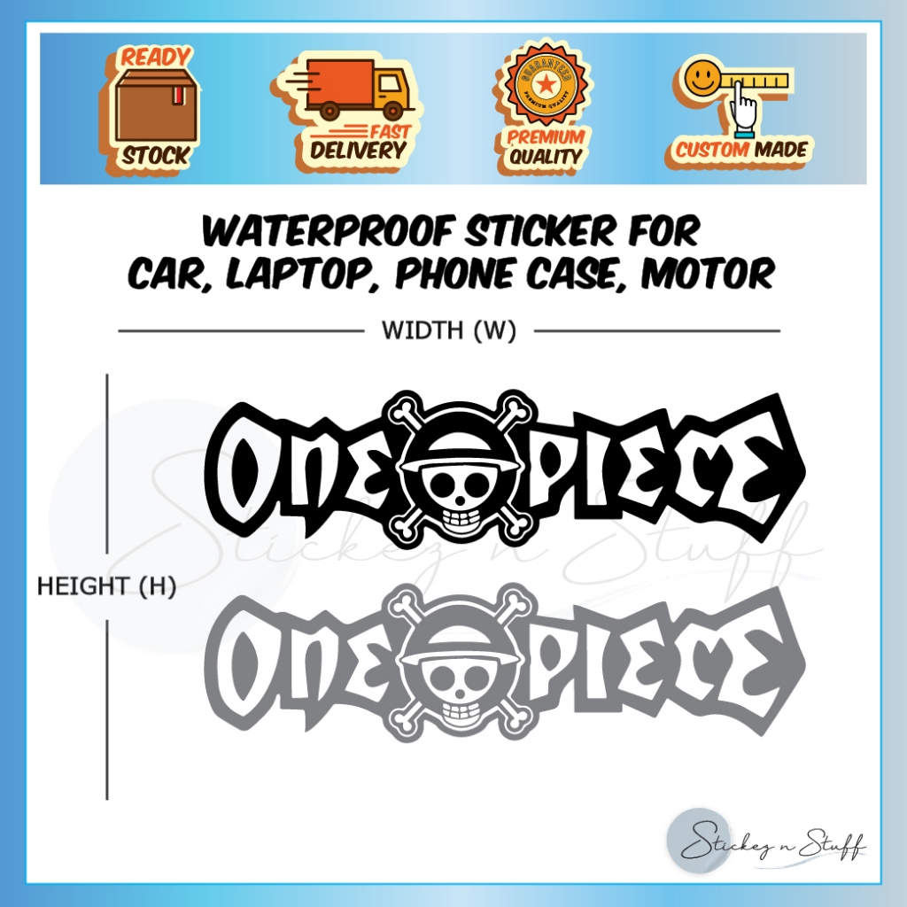 One Piece Logo Reflective Sticker