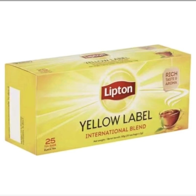 LIPTON YELOW LABEL BLACK TEA BAGS (25PCS) Shopee Malaysia