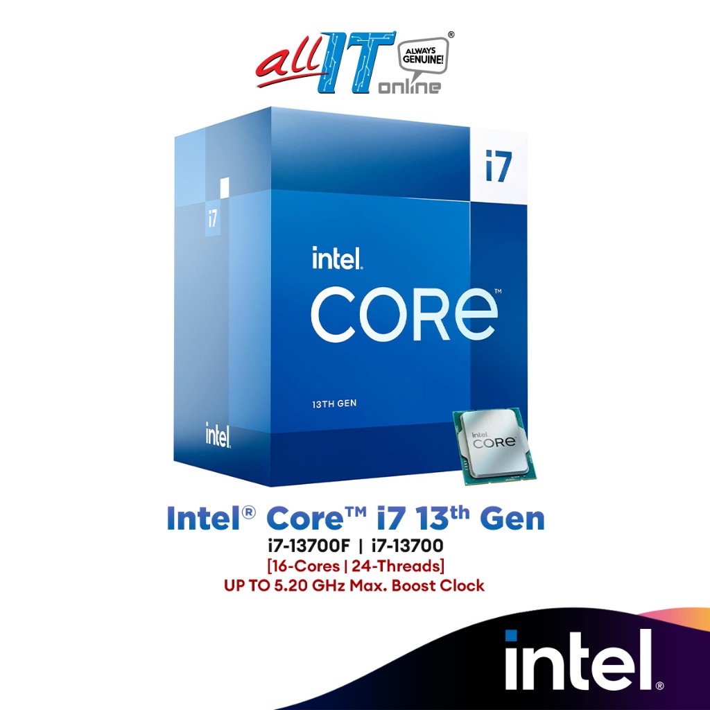 Intel® Core™ i7-13700F / i7-13700 (16-Core/24-Threads) Intel