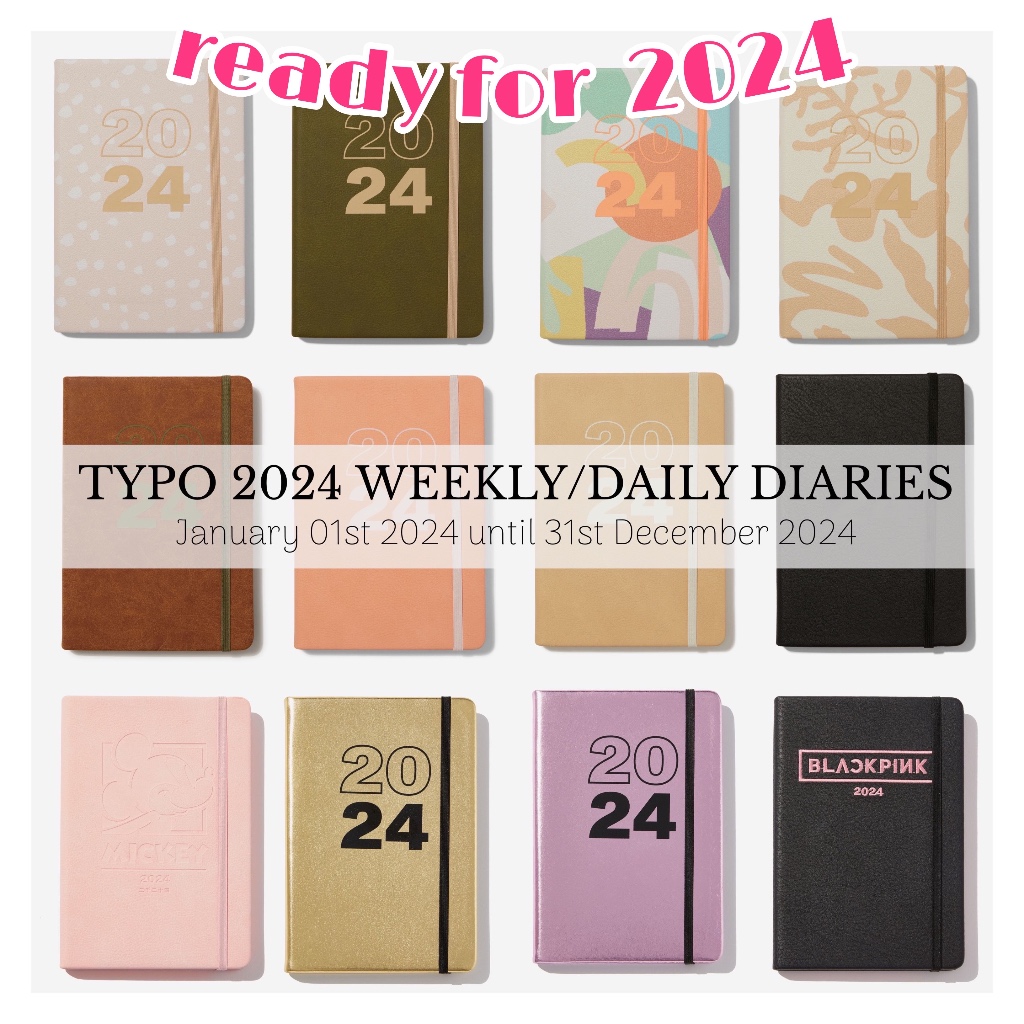 TYPO Planner / Year 2024 A5 & A6 Weekly Daily Buffalo Diary 14.8 x 21cm