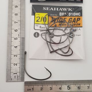 SIZE 8-2) Seahawk DX11010HC Wide Gap High Carbon Fishing Hook Mata