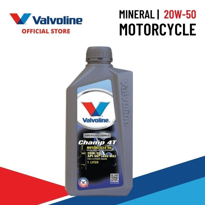 Valvoline 4T Champ 20W-50 (1L) - Motor Engine Oil/Minyak Hitam