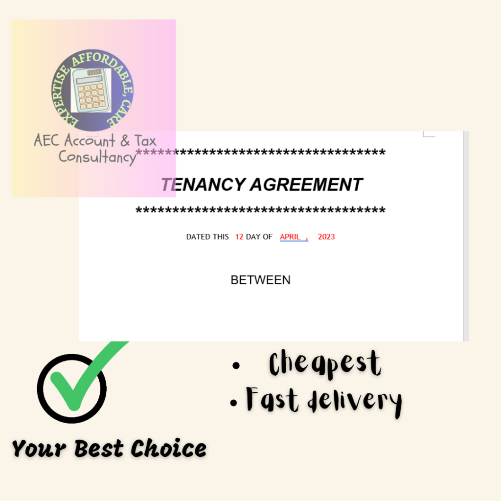 TEMPLATE EASY EDITABLE FOR tenancy agreement for rental - Microsoft ...