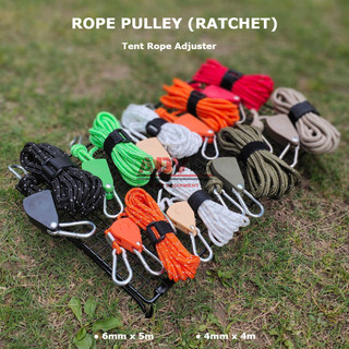 Rope Pulley Rope Ratchet Tent Canopy Adjustable Rope Buckle Camping ...