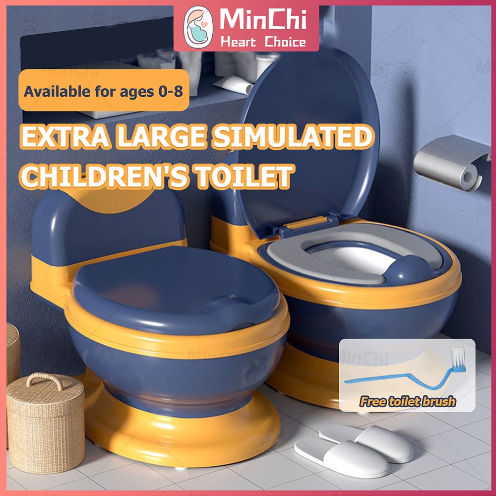 Portable Kids Toilet Seat Baby Bowl Toilet Potty Training Seat with Cushion Seat and Antislip