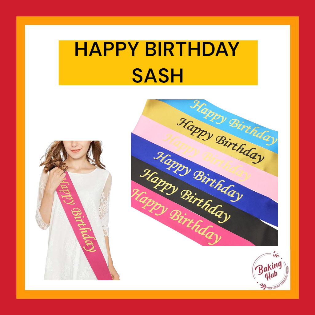 HAPPY BIRTHDAY SASH. Shopee Malaysia