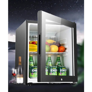 Ice Bar Beverage Small Refrigerator Transparent Glass Door Small Juice Bar  Small Home Office - AliExpress