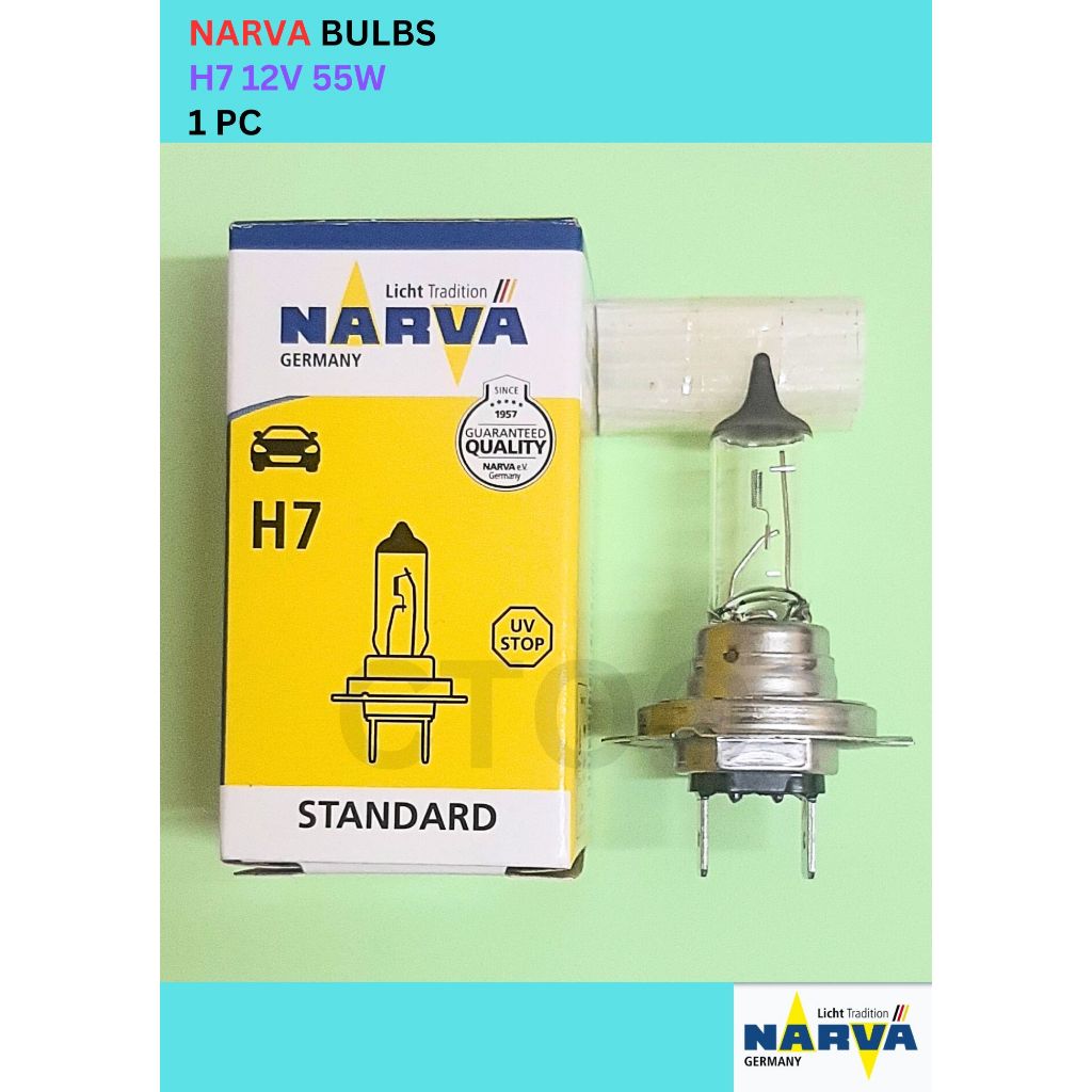 100 GENUINE NARVA GERMANY BULBS >>> H7 12V 55W ( Made in Poland