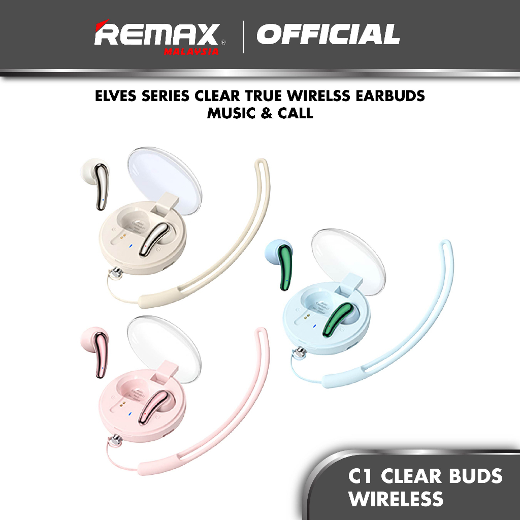 REMAX Elves Series Clear True Wireless Earbuds for Music & Call