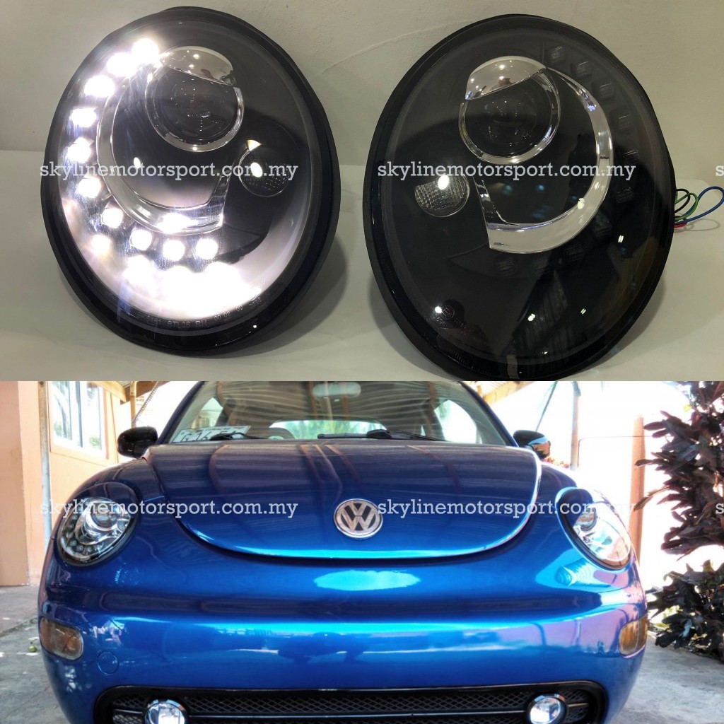 Volkswagen Beetle Head Lamp Projector Drl Led 100 Taiwan 1998 2005 Shopee Malaysia