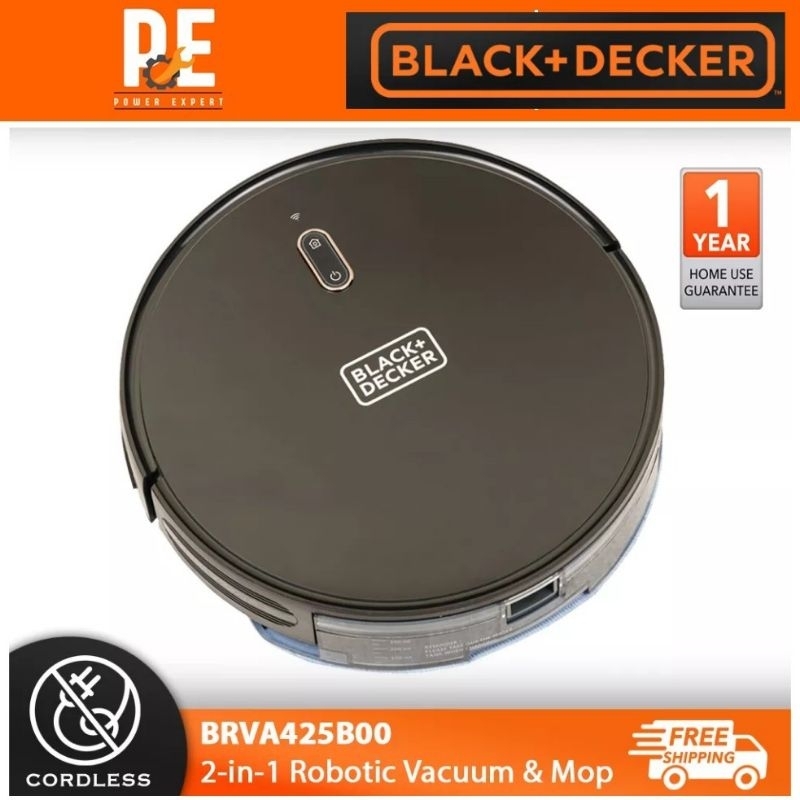 BLACK & DECKER BRVA425B00 2 In 1 Robotic Vacuum & Mop / robot vacuum cleaner  / vacuum cleaner robot / robot vacuum