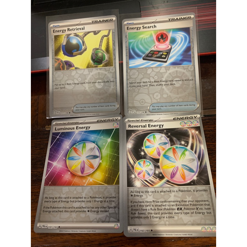 Pokemon Tcg Energy Retrieval Energy Search Luminous Energy Reversal Energy Reverse Holo