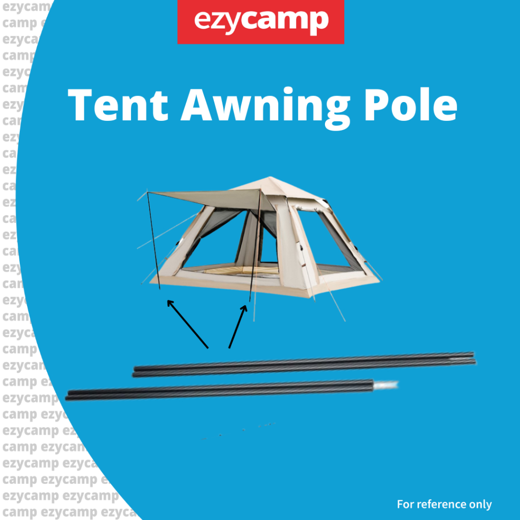 Camping Tent Tarp Flysheet Poles Sunshade Awning Rod Outdoor Shelter