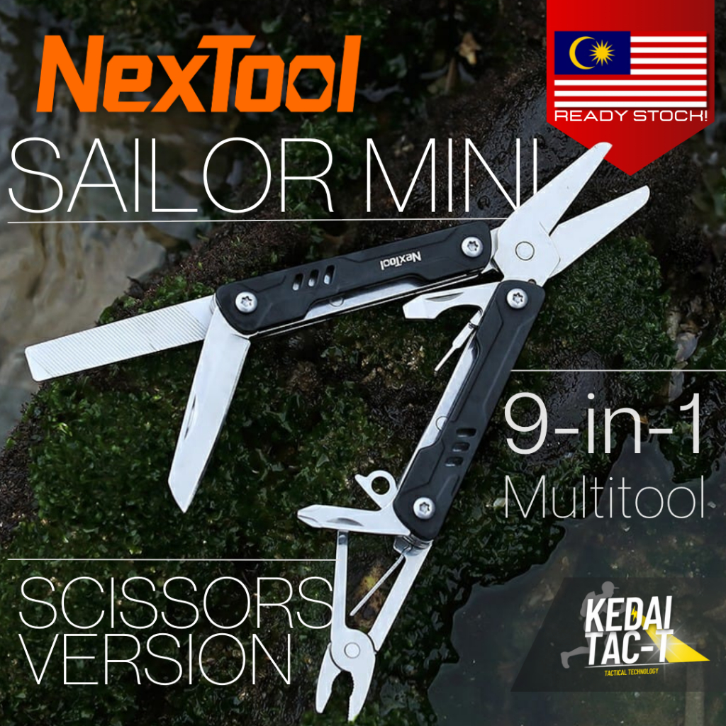 NEXTOOL Mini Sailor (Scissors) - 9-in-1 EDC Multitool NE20237 ...