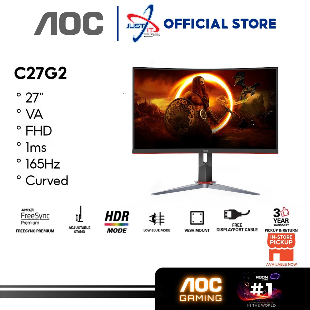 C27G2 27 Curved Gaming Monitor - AOC Monitor