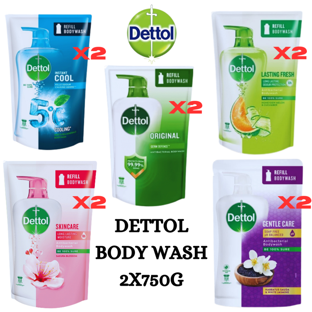 Dettol Body Wash Refill Pack 2x750g Shopee Malaysia