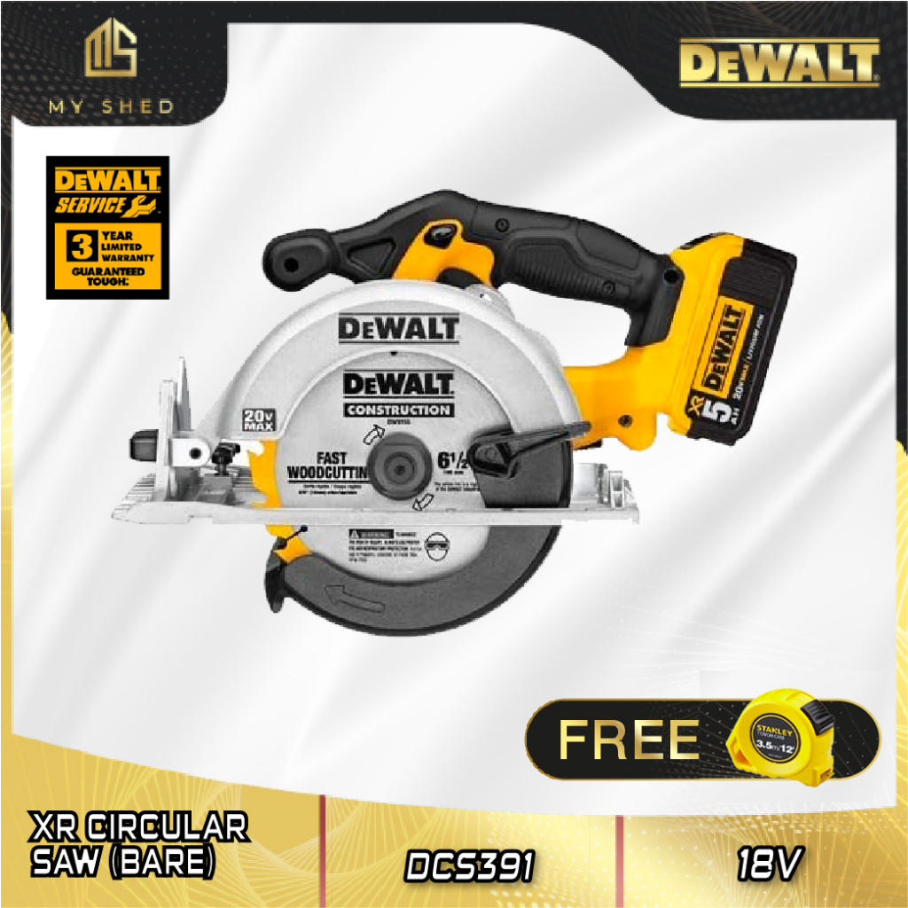 Scie Circulaire Sans Fil DEWALT DCS391N-XJ 18V - Puissante Et Maniable Pour Le Bricolage