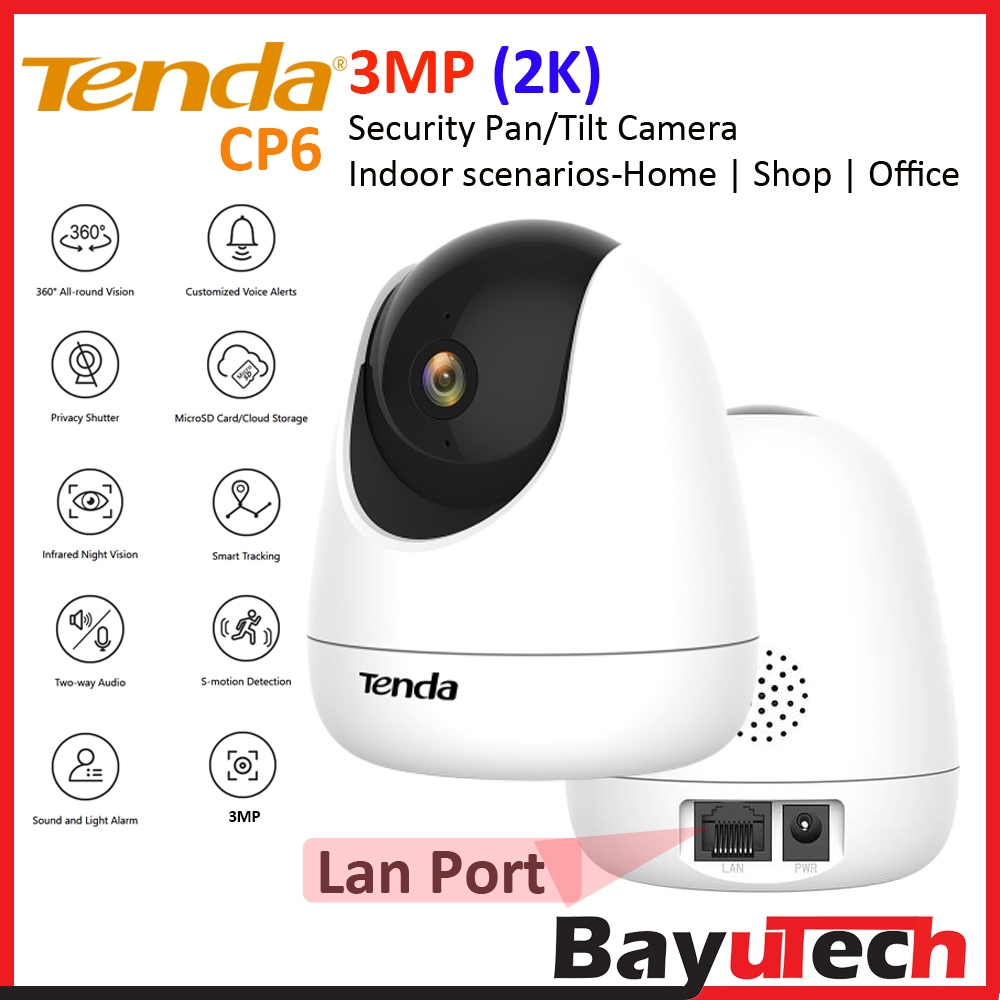 Tenda CP3 CP6 CP7 360 Ai Smart Wireless Wi-Fi CCTV Cloud IP Camera ...