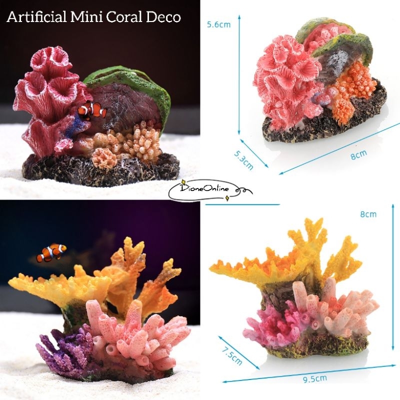  Coral Reef Decor, Mini Faux Coral Decor For