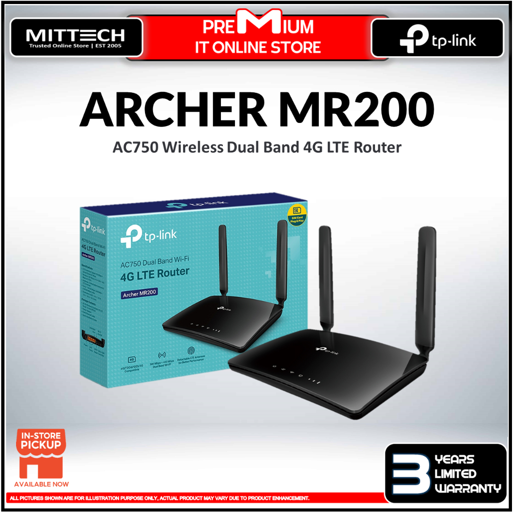 TP-LINK - Archer MR200 - Modem / Routeur 4G WiFi - Modem / Routeur