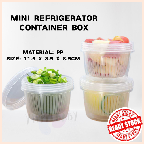 Refrigerator Fresh-Keeping Box Ginger Garlic Onion Storage Box Round ...