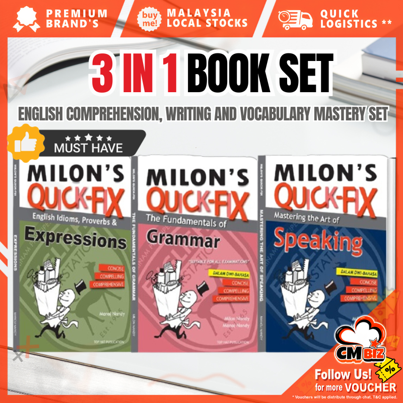 Buku Milon's Quick Fix English Grammar, Speaking, Idioms, Proverbs and