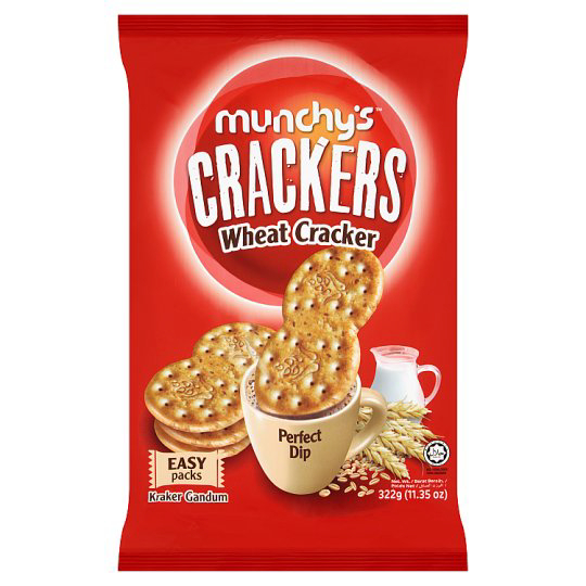 MUNCHYS WHEAT CRACKER 276G jajan, biscuit, biskut, cokelat, biskut timbang Shopee Malaysia