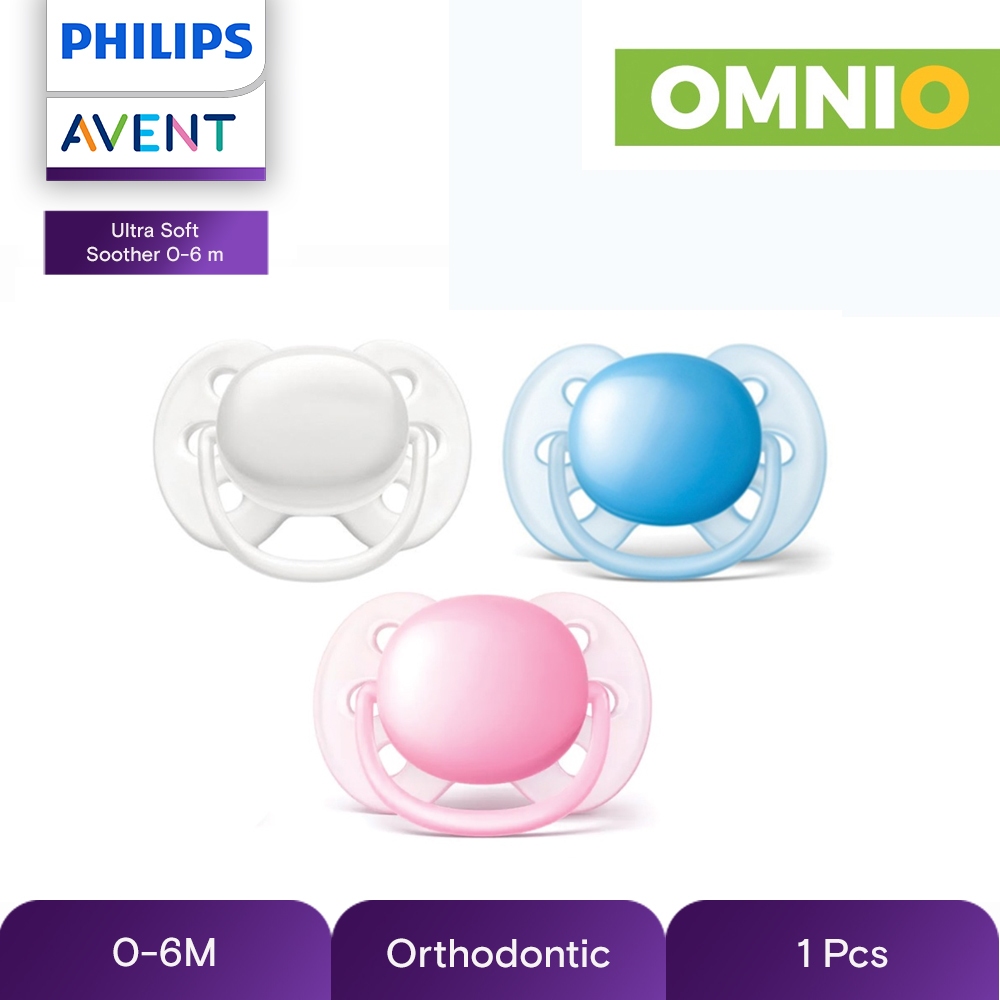 Philips Avent Ultra Soft Baby Soother Pacifier Artic White Blue Pink 0