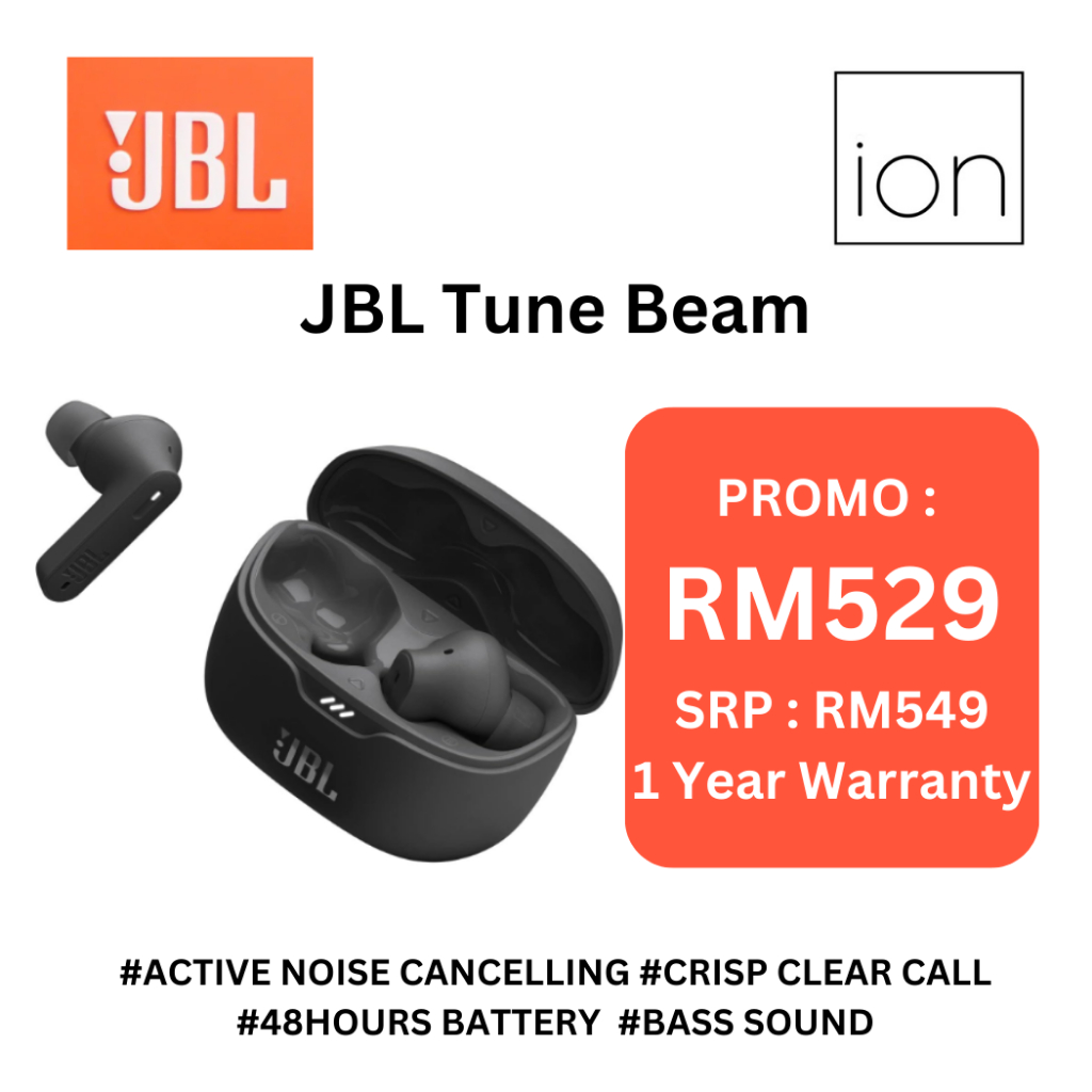 JBL Tune Beam  True wireless Noise Cancelling earbuds