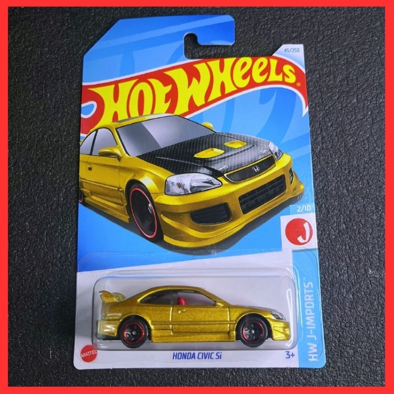 Wm Free Shipping Hot Wheels Honda Civic Si 2024 Jdm Collection Series Gold Civic Diecast Car