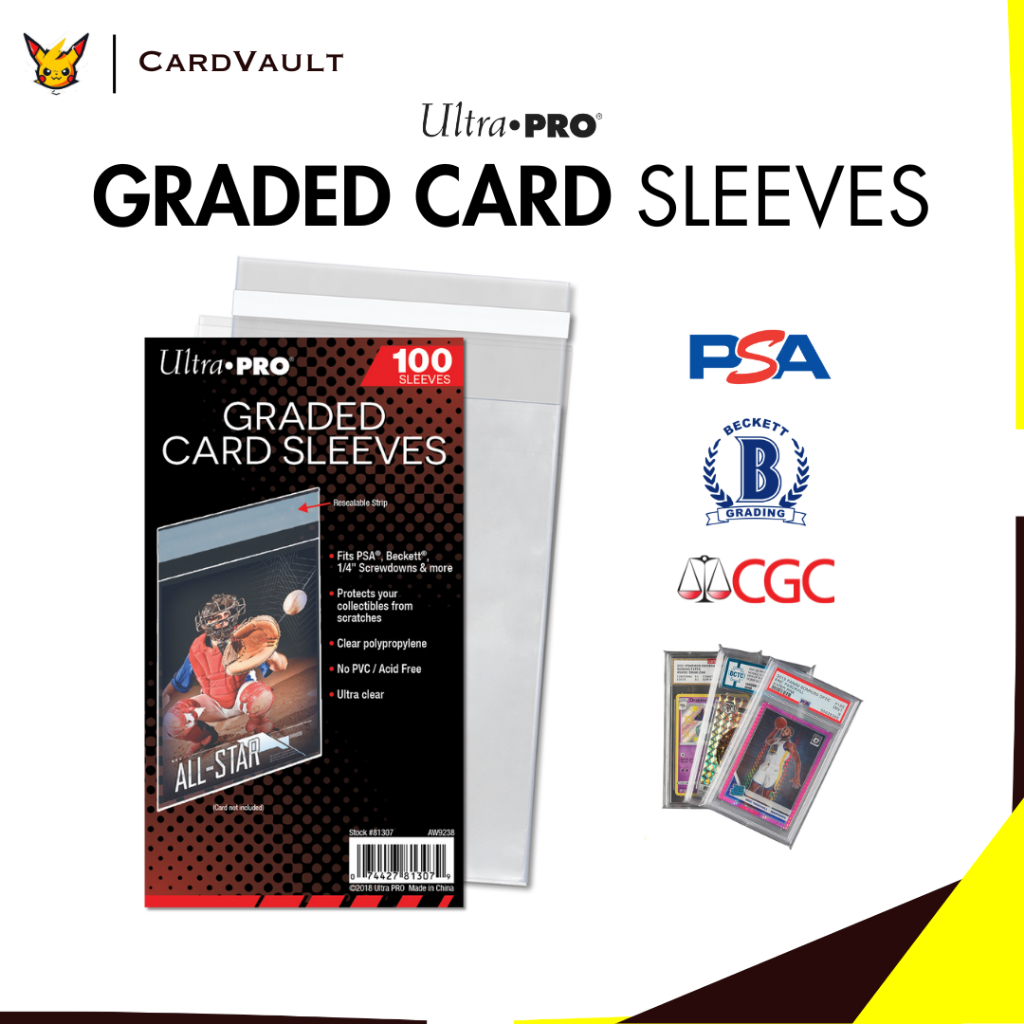 Ultra PRO Graded Card Resealable Sleeves 100CT PSA BGS CGC Trading