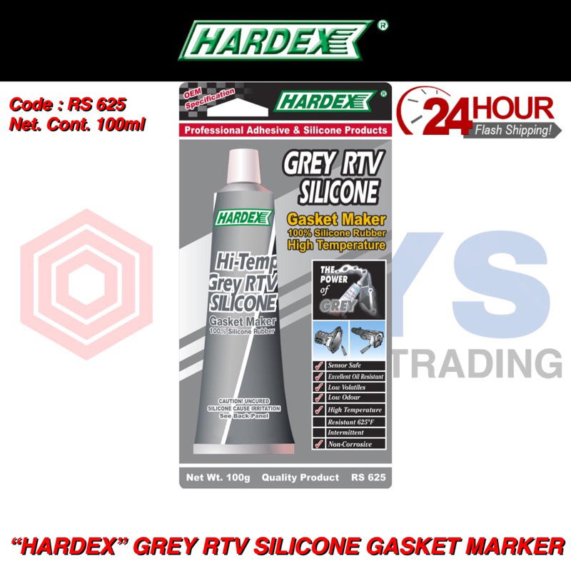 (100% QUALITY) HARDEX GREY RTV SILICONE GASKET MAKER “THE POWER OF GREY ...